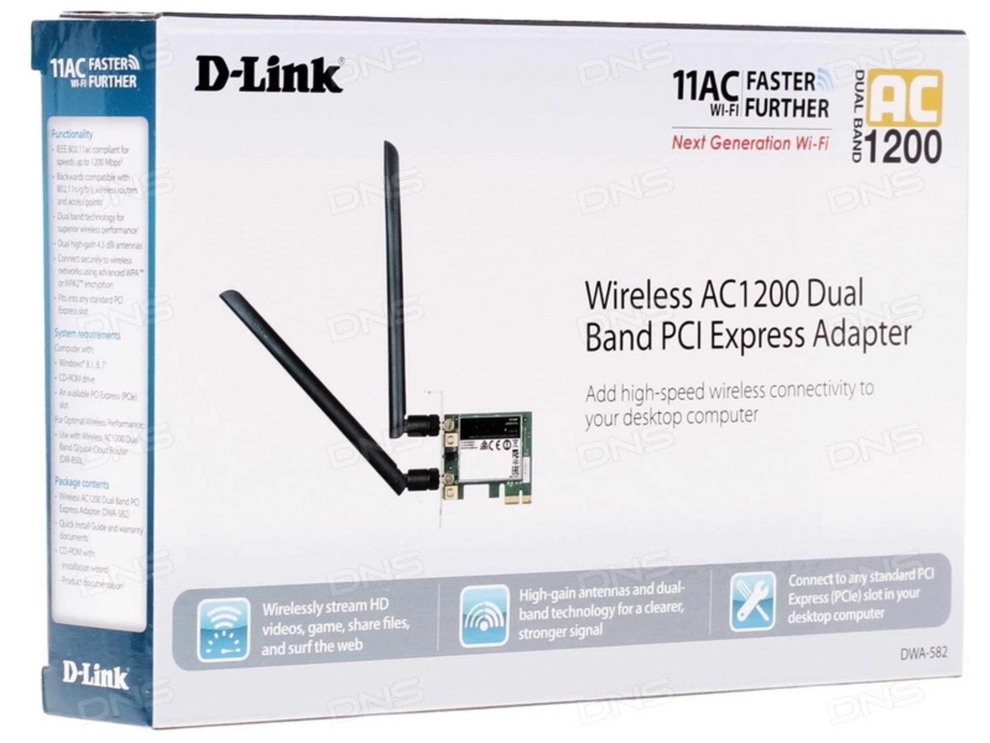 DWA-582 Wireless AC1200 Dual PCIe Adapter | PCByte Australia