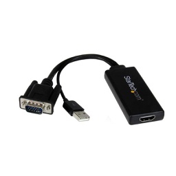 StarTech VGA to HDMI Adapter with USB Audio & Power VGA2HDU