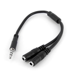 StarTech Headphone and Microphone Headset Adapter 3.5mm M/F Black MUYHSMFF