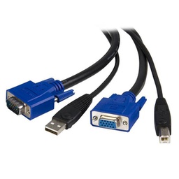 StarTech 15ft 2-in-1 Universal USB KVM Cable SVUSB2N1_15