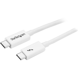 StarTech Thunderbolt 3 (20Gbps) USB-C Cable 1M White Thunderbolt, USB & DP - TBLT3MM1MW
