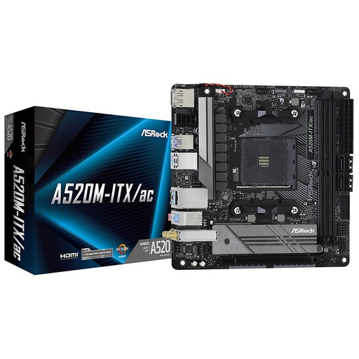 ASRock AMD A520M-ITX/AC AM4 Mini ITX Motherboard
