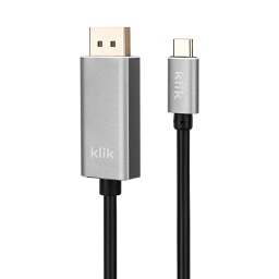 Klik 2m USB Type-C Male to DisplayPort Male Cable KCMDP020