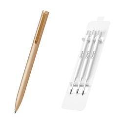 Xiaomi Mi Sign Rollerball Pen Aluminium Gold MJJSQZB02XM BZL4006TY and Pen Refill BZL4014TY