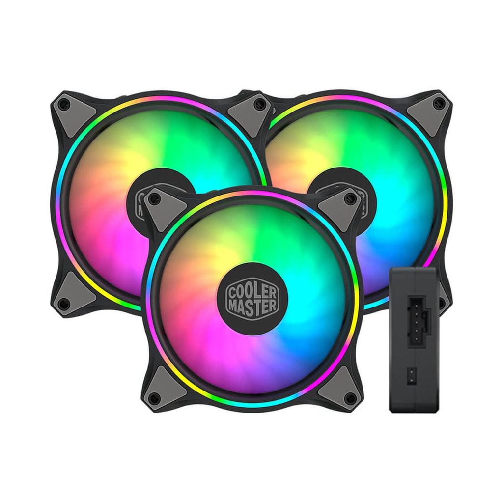 Cooler Master MasterFan MF120 Halo ARGB 120mm Fan 3 Fan Pack with