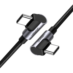 UGREEN Angled USB-C Cable Aluminum Case with Braided 2m Black 70531