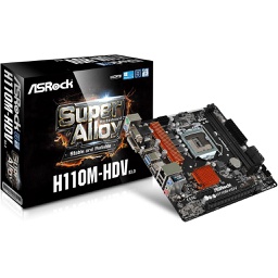 REFURBISHED - ASRock Intel H110M-HDV Micro ATX LGA1151 Motherboard