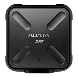 Adata SD700 512GB USB 3.1 Portable External Rugged SSD Hard Drive - Black ASD700-512GU31-CBK