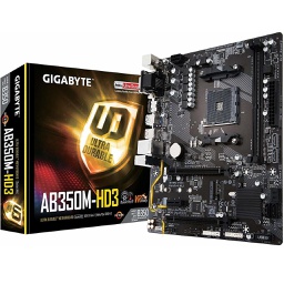 OPEN BOX - Gigabyte AMD AB350M-HD3 AM4 Motherboard GA-AB350M-HD3