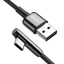 UGREEN 90 Degree Angle USB-A to USB-C Cable 1m (Black) 70413