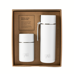 Frank Green GIFT SET DESK BUDDY CLOUD 10oz Ceramic Reusable Cup + 20oz Reusable Bottle (Straw lid)