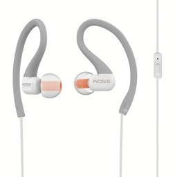 Koss KSC32i Sport Clip Wired 3.5mm Jack In-Ear Headphones In-Line Mic Grey