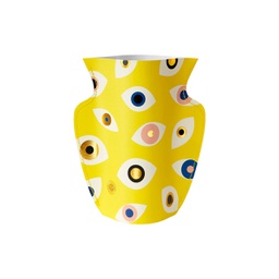 Octaevo Paper Flower Vase Greeting Card Small Nazar Yellow