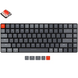 Keychron K3 V2 RGB Ultra-slim Hot-Swappable Wireless Mechanical Keyboard Red Switches Red-K3E1