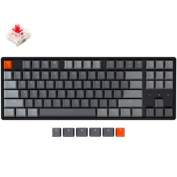 Keychron K8 RGB TKL Hot-swappable Wireless Mechanical Keyboard Red Switches with Aluminium Frame Red-K8J1
