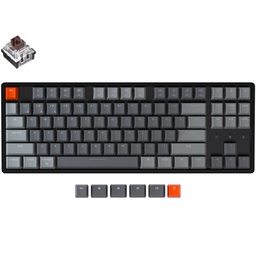 Keychron K8 RGB TKL Hot-swappable Wireless Mechanical Keyboard Brown Switches with Aluminium Frame Brown-K8J3