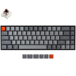 Keychron K6 RGB Hot-swappable Wireless Mechanical Keyboard Brown Switches Brown-V3