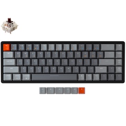 Keychron K6 RGB Hot-swappable Wireless Mechanical Keyboard Brown Switches with Aluminum Frame Brown-W3
