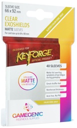 Gamegenic Matte Board Game Sleeves - Keyforge Exoshields Clear (66mm x 92mm) (40 Sleeves Per pack)
