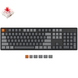 Keychron K10 RGB Hot-Swappable Wireless Mechanical Keyboard Red Switches with Aluminum Frame Red-K10J1