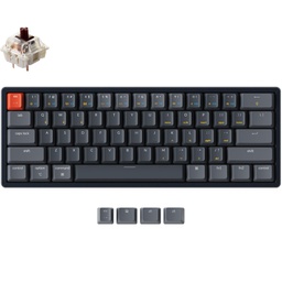 Keychron K12 RGB Hot-Swappable Wireless Mechanical Keyboard Brown Switches with Aluminum Frame Brown-K12J3