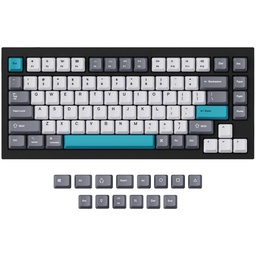 Keychron K2/Q1 OEM Profile Dye-Sub PBT Keycap Set- Grey White Blue MT-02