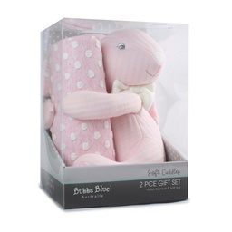 Bubba Blue Soft Cuddles 2pc Baby Gift Set Pink