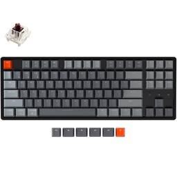 OPEN BOX - Keychron K8 RGB TKL Wireless Mechanical Keyboard Brown Switches with Aluminum Frame Brown-K8C3