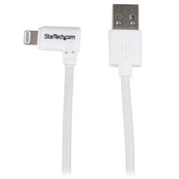 StarTech 1m Angled Lightning to USB Type-A Cable - White - USBLT1MWR