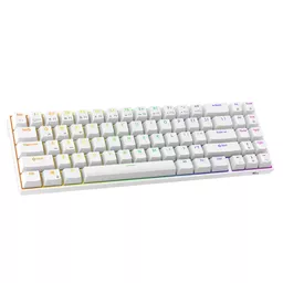 Royal Kludge RK71 RGB Backlit 71 Keys Wired Wireless Dual Mode Hot Swappable Mechanical Gaming Keyboard White (Red Switch)