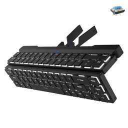 Royal Kludge RK925 68 Keys Dual Mode Non Hot-Swap Low Profile 60% Foldable Mechanical Keyboard Black (Blue Switch)