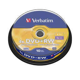 VERBATIM 43488 Verbatim DVD+RW 4,7GB, 10pk-Spindle 43488