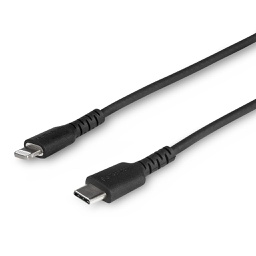 StarTech USB Type C to Lightning Connector Fast Charge Cable (1m, Black) RUSBCLTMM1MB