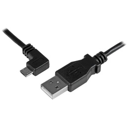 StarTech Left-Angle Micro-USB Charge and Sync Cable (M/M, 0.5m, 24 AWG) USBAUB50CMLA