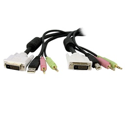 StarTech 4-in-1 USB DVI KVM Switch Cable w/ Audio - DVID4N1USB10