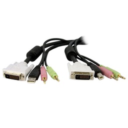 StarTech 4-in-1 USB DVI KVM Switch Cable with Audio - DVID4N1USB6
