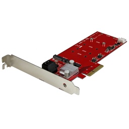 StarTech 2x M.2 NGFF SSD RAID Controller Card + 2x SATA III Ports PCIe PEXM2SAT3422