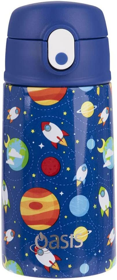 Kids Drink Bottle With Sipper 400ml Outer Space, Oasis