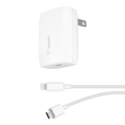Belkin Boost Charge 18W USB-C Home Charger with USB-C to Lightning Cable F7U096AU04-WHT