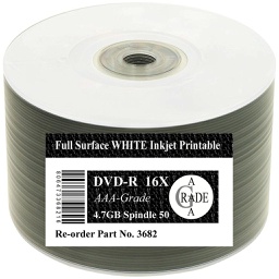 Ritek Exc't DVD-R 16x White Inkjet 50PK Disc 57022