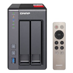 QNAP High-performance Intel quad-core NAS supporting HDMI, transcoding, and virtualization TS-251+-2G