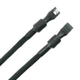Simplecom CA110S Premium SATA 3 HDD SSD Data Cable Sleeved Ferrite Bead Lead Clip Straight