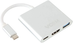 VCOM USB Type C/M to HDMI A/F+USB 3.0 A/F+Type C/F Docking Station  CU427M