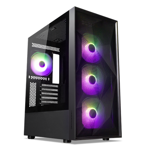 Tecware Forge S TG ARGB ATX Black Gaming Case | PCByte Malaysia