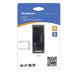 Simplecom CR201 HiSpeed USB 2.0 Card Reader 2 Slot