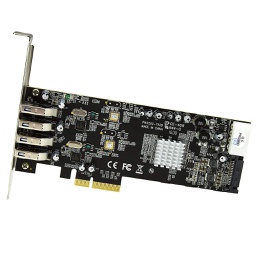 StarTech 4 Port Dual Bus PCIe SuperSpeed USB 3.0 Card Adapter UASP PEXUSB3S42V