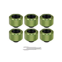 Thermaltake Pacific C-PRO G1/4 PETG Tube 16mm OD Compression - Green (6-Pack) CL-W212-CU00GR-B