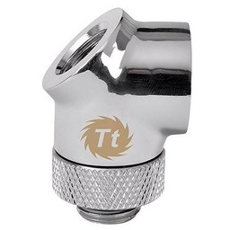 Thermaltake Pacific G1/4 45 & 90 Degree Adapter - Chrome CL-W053-CU00SL-A