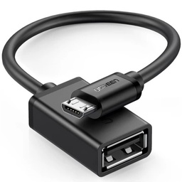 UGREEN Micro USB Male to USB-A Female Cable with OTG (Black) - 10396