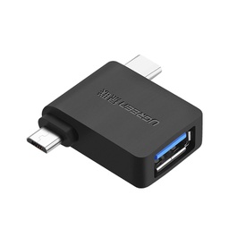 UGREEN Micro USB Male + USB-C to USB 3.0 Female OTG Adapter 30453